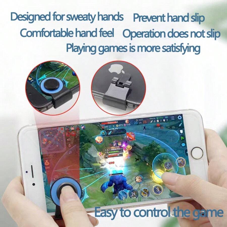 Joystick de juego móvil con ventosa, controlador de juego antideslizante, operación conveniente, asistencia de control de juego, mejora de la experiencia de juego, regalo de primavera - Azul - Ver 1