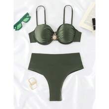 RWX VEST Adult Bikini With Structured Top And High-Waisted Bottom 2025 XX538 - Verde militar - Ver 1