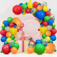 Fiesta Balloons Garland Arch Kit, Rianbow Confetti Balloons In 4 Size 18"12"10"5" Latex Balloons For Birthday Party Carnival Circus Fiesta Wedding Party Decorations - Trending, Best Seller, New Arrival, Party Supplies, Elegant Decor, Party Decoration, Wedding & Birthday - Nhiều màu - Xem 5