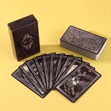 78pcs Durable Tarot Cards - Mystic Tarot Deck, Includes Beginner's Tarot Reading Guide, Ideal For Holiday, Friends, And Fun Tarot Game - Black - View 11