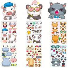6/12/36pcs DIY Stickers, Can Be Assembled Into Various Cute Animals, Diverse Styles, Fun And Suitable For Parties, Arts And Crafts, Holidays, Birthday Gifts, Mother's Day Gifts, Graduation Gifts, School Supplies, Back To School Season And More - Multicolor - View 12