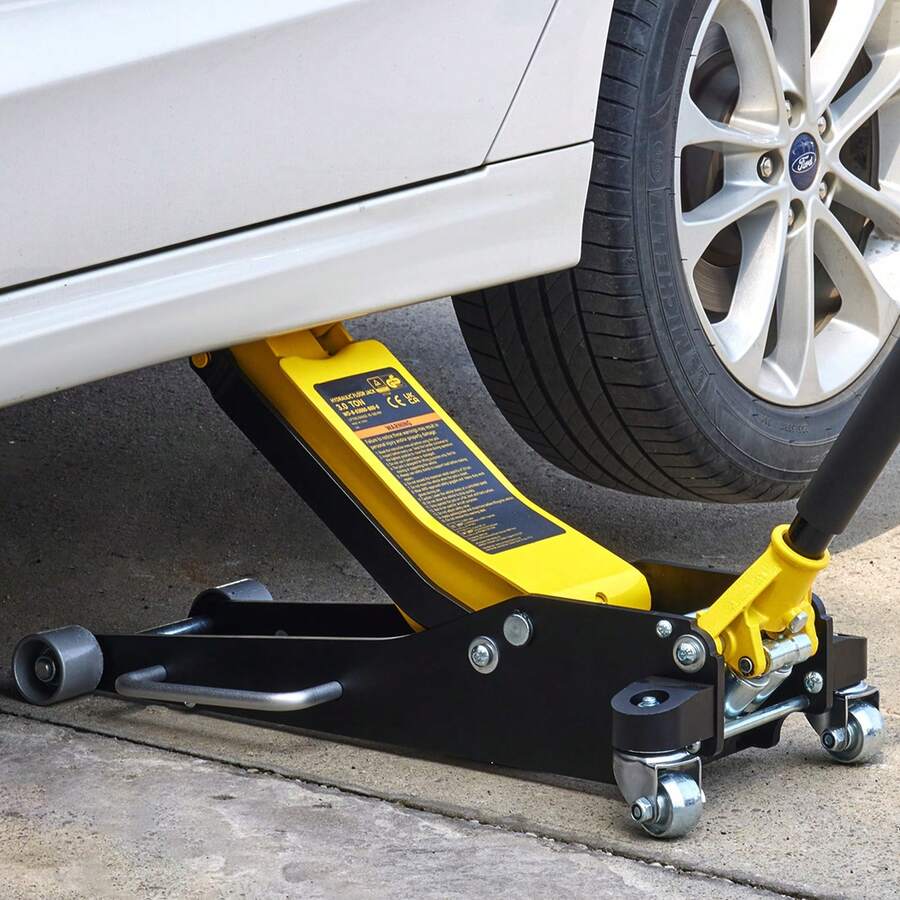 Floor Jack, 3 Ton Low Profile Floor Jack, Aluminum And Steel Racing Floor Jack With Dual Pistons Quick Lift Pump, Floor Jack Lifting Range 3-6/11"-19-11/16" - 3 Ton Lifting Range 3-6/11"-19-11/16" - 查看 1