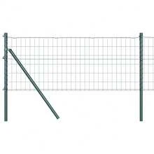 vidaXL Zaun Mit Pfosten Grün 0,8 X 25 M Stahl - Grey - View 2