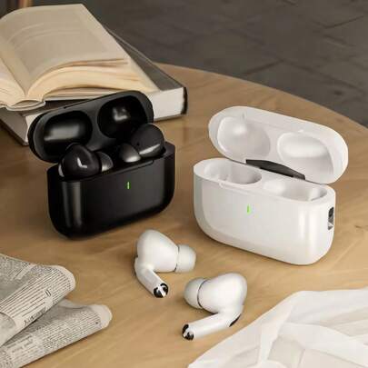 Auricolari senza fili, cuffie intrauricolari dual ear, bassi potenti, per sport, lunga autonomia, con microfono