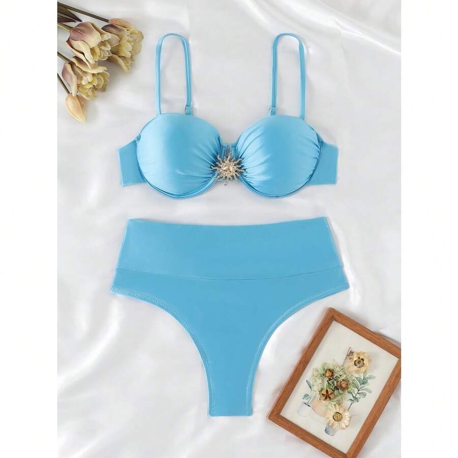 RWX VEST Adult Bikini With Structured Top And High-Waisted Bottom 2025 XX538 - Blue - View 1