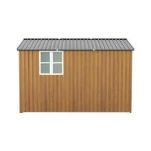 wavesloop 10x12 Ft Outdoor Storage Shed, Extra Large Metal Shed With Lockable Doors, Windows, Outside Steel Tiny House Ideal For Garden, Backyard, Patio Utility, Tool Storage, Chicken Coops,Waterproof,Dual-Zone Design For Maximum Storage,Smooth Sliding Doors & Ramp - 黃色 - 查看 3