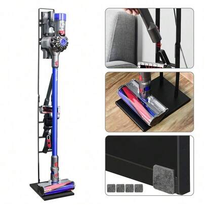 Wall Mount Storage Holder With Rolling Stand For  Gen5detect V15 V11 V10 V8 Handheld Vacuum Cleaner, No Drilling Installation Tool-Free Bracket And Caddy Organization Station