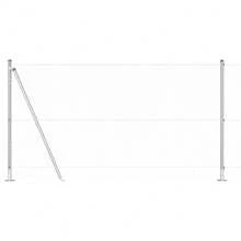 vidaXL 1,2 x 25 M Zaun mit Pfosten, silber, PVC-beschichteter Stahl - Argento - Visualizzare 8