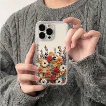 Funda Protectora Transparente - Lujosa Funda de Teléfono de TPU Suave a Prueba de Golpes, Compatible con iPhone 17, 16, 15, 14, 13, 12, 11 Pro Max, 16, 15, 14 Plus, 13, 12 Mini, X, XS Max, XR, 8, 7 Plus, Diseño de Flor Colorida, Protección Diaria para Teléfono, Accesorios de Funda Protectora para Dispositivo, Funda Protectora de TPU para Teléfono, Funda para iPhone, Funda de Diseño Floral, Cubierta con Patrón de Flores, Material de TPU Suave, Cubierta de Alta Calidad, Dueño de Coche Elegante y a la Moda, Entusiasta de Accesorios de Teléfono a la Moda - Colores mixtos - Ver 6