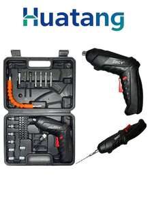 HuaTang 45 en 1 Recargable Inalámbrico Inalámbrico Destornillador Eléctrico - Negro - Ver 2