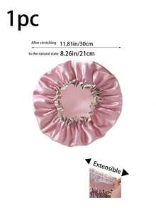 1/2pcs Waterproof Bath Hat Bathroom Shower Hair Cover Women Supplies Shower Cap Adult Shower Bath Bathing Caps Bathroom Shower Caps,Lovely Thick Women Shower Satin Hats Bath Bathroom Caps Hair Cover Double Waterproof Bathing Cap - Multicolor - View 9