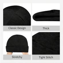 Custom Mickeys Mouses Bonnet Hats Street Knitted Hat For Women Men Winter Warm Cartoon Character Skullies Beanies Caps - 黑色 - 查看 3