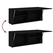 vidaXL Bad-Wandschrank Schwarz 100x25x40 Cm Holzwerkstoff - Schwarz - Übersicht 9