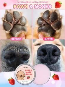 GJYC PET 6号舒缓配方狗狗爪子和鼻子润肤膏 - 修复干燥皲裂的爪子和鼻子 | 蕴含乳木果油和椰子油 | 四季皆宜