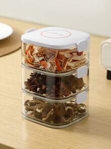 1个透明塑料多层调料盒，厨房调味料收纳盒 - 彩色 - 查看 8