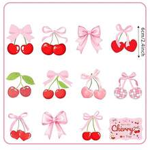 قطعة واحدة من حامل المفاتيح بشكل الكرز كهدية لحفلة الكرز، "هي الكرزة على القمة"، ديكور حفلة عيد الميلاد بالكرز الأحمر والوردي، لوازم حفلة الزفاف - متعدد الألوان - مشاهدة 5