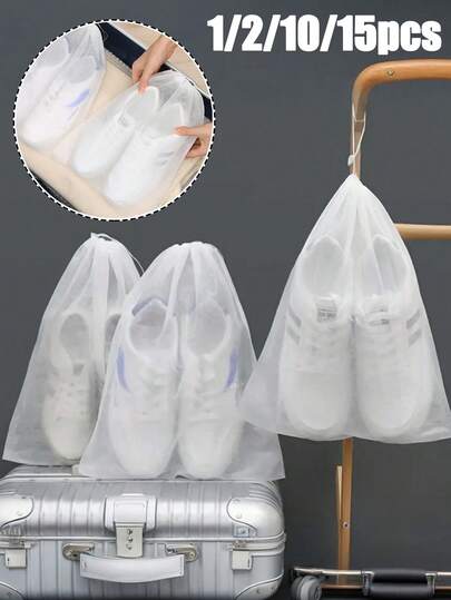 1~50 st. skopåse garderobspåse non-woven resepåseset skoförvaring skoorganisatör skopåse skoförvaringslåda dragskopåse för sneakers för gymnastikskor för tofflor för löparskor reseorganisatör skopåse med dragsko skoskydd bärbar dammtät för män för kvinnor packkuber reseviktiga semesterartiklar