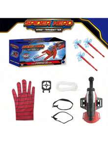 一套蜘蛛网发射器，蜘蛛侠蛛网手套，软弹发射器，节日、生日、超级英雄服装的理想礼物 - 彩色 - 查看 13