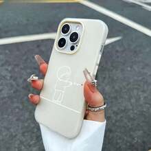 Modelos 16/16 Plus/16 Pro/16 Pro, 15/15 Plus, 14, 13 y 12, 11 – Exterior de TPU + interior de PP Funda para teléfono 2 en 1: diseño de patrón elegante, amigos y familiares – Teléfono inteligente de material flexible - Blanco - Ver 4