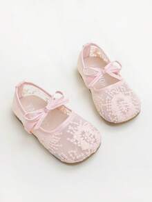 1 Đôi giày lười đính nơ xinh xắn thời trang cho bé gái, nhẹ, thoáng khí, bền, thích hợp mặc hàng ngày, mùa xuân/hè - Hồng - Xem 4