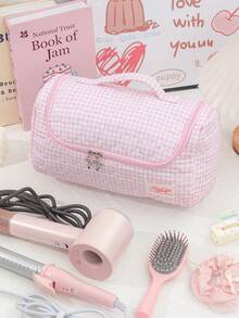 1 Túi đựng đồ du lịch họa tiết bướm và hoa, Túi đựng máy sấy tóc cỡ lớn màu hồng có lớp đệm, Túi du lịch chống bụi, Phù hợp với tất cả các dụng cụ và phụ kiện tạo kiểu tóc đa năng, Túi đựng đồ bằng cotton có tay cầm, Thích hợp sử dụng tại nhà, khi đi du lịch, nghỉ lễ và đi học, Vật dụng cần thiết cho phòng ngủ, Quà tặng cho phù dâu, Quà tặng cho mẹ, Quà sinh nhật, Quà năm mới, Quà Giáng sinh, Quà Valentine - Nhiều màu - Xem 12