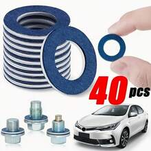 40pcs Oil Drain Plug Gasket, Drain Plug Washer, Oil Pan Drain Bolt Gasket, Fit For OEM#90430-12031