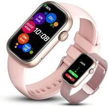 SIEMORL Reloj Inteligente Mujer con Llamadas y Notificacioness,Smartwatch 1.47" Pantalla HD,Pulsómetro,Sueño,Podómetro,Calorías,100+ Deportes,Reloj Deportivo IP68 Compatible con Android iOS - Tipo de Enchufe A USA (110-127V) - Ver 1