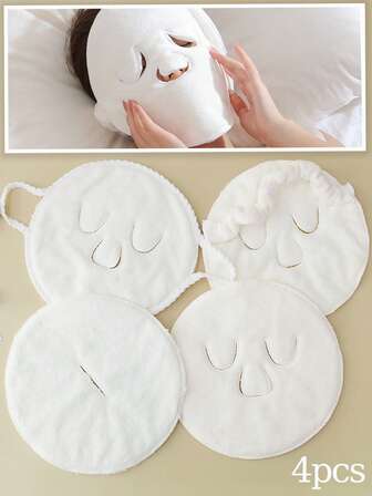4 Packs Face Steaming Towel,Women's Reusable Facial Steamer Spa Towel,Suitable For Women's Skin,Girls' Facial Care And Beauty Salon