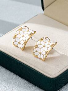 1 对欧美不对称几何形状油滴耳钉 - 幾何耳環 - 查看 28