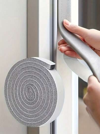 2m Polyurethane Foam Weatherstrip, Self-Adhesive Soundproof Door Seal Strip, Dust-Proof Windproof Window Seal Strip, Suitable For Plastic And Steel Sliding Windows