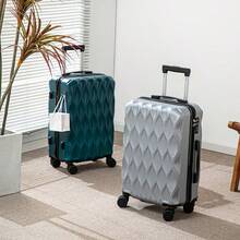 New Wavy Pattern Luggage Set, 3 Sizes: 18/20/24 Inch, Portable Lightweight Suitcase With Spinner Wheels And Password Lock, Suitable For Short Trips And Campus