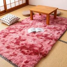 Alfombra Decorativa 150 X 200 Cm Sala De Estar Y Dormitorio alfombra decorativa 150 X 200 cm sala estar dormitorio tapete moderno antideslizante facil limpieza diseño resistente uso interior salon dormitorio pasillo material duradero suave al tacto mejora confort y estilo hogar - Rosa Roja - Ver 3