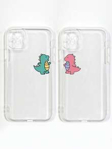 2 piezas Fundas de teléfono transparentes, Fundas de teléfono con dinosaurios, Fundas de teléfono para parejas, Compatibles con , Funda de teléfono, Funda compatible con iPhone 17 Pro Max, Cubiertas, Funda de teléfono linda, Compatible con funda 13, Compatible con funda 15, Compatible con funda 16 Pro Max, Compatible con funda 16, Compatible con funda 14, Compatible con funda 15, Compatible con funda 16 Plus, Adecuado como regalo de cumpleaños, novia, novio o para uso personal - transparente - Ver 12