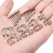 CIZME 24/42/84 件不锈钢穿刺套件 14G/16G 肚脐穿刺套件 鼻中隔穿刺套件 唇舌乳头耳朵穿刺套件 适合所有穿刺的穿刺套件 - piercing kit - 查看 3