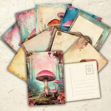 20 بطاقة بريدية قابلة للكتابة بموضوع الفطر العتيق، بطاقات رسائل إبداعية بأسلوب قصص الخيال الجميلة، مواد لتزيين الألبومات، بطاقات بريدية مع رسومات نباتية أنيقة، بطاقات زخرفية مصنوعة يدويًا، بطاقات تهنئة شخصية مكتوبة باليد، بطاقات بريدية مع رسومات فطر حالمة - أطقم - مشاهدة 3