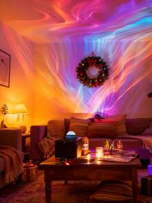 [Magical Galaxy Projector] 14 Effects Galaxy Star Projector, Northern Lights LED Atmosphere Projection Lamp Aurora Borealis Starry Sky Projector, For Room Home Decorations, Home Theater, Gift Decoration, Magical Projection Lamp Gifts, Holiday Party - Multi-color light - View 7