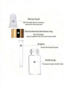 5/10pcs 1/2/3/5mlEssential Oil Glass Dropper Empty Bottle Frosted Sample Vial With Glass Pipette Dropper For Eye Dropper Essential Oil Bottle, Perfume Aromatherapy Cosmetic Container,Glass Essential Oil Dropper Bottles, Empty Clear Glass Liquid Vials With Glass Eye Dropper