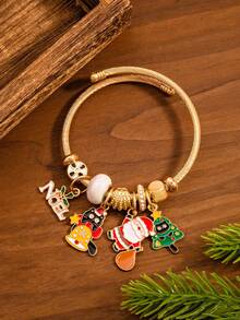 时尚简约欧美假日圣诞系列卡通可爱圣诞老人、圣诞树、圣诞猫手链