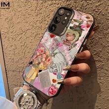 Diseño de patrón de collage romántico rosa adecuado para fundas de teléfono especiales de  Galaxy S20, S21, S22, S23, S24, S25, A24, A05, A05S, A02, A03, A04, A13, A31, A53, A34, A10, A33, resistente a la suciedad, a la moda, moderno. - Colores mixtos - Ver 3