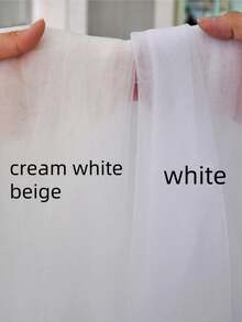 1 pièce Voile de mariée pur et transparent, longueur cheville, minimaliste et élégant - riz - Voir 9