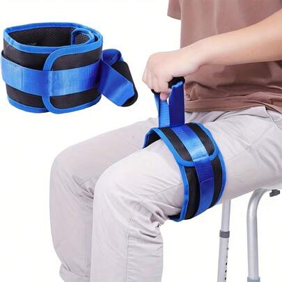 Cinghia regolabile per sollevare la coscia, cintura di sollevamento gamba in nylon, dispositivo di assistenza per sollevamento senza elettricità per la mobilità, recupero del ginocchio - ideale per anziani, persone anziane e disabili