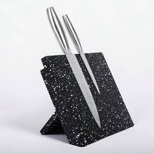 Magnetic Knife Holder Knife Block Rack Kitchen Organisation Cutlery Set Storage - Black - View 4