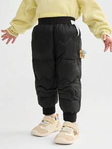 Balabala 2-25条装 男童抓绒加厚羽绒裤，男女童保暖跑步裤，冬季