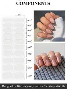 Adesivos de gel semi-curados para unhas (cor sólida) - Adequados para qualquer cabine de luz UV/LED, adesivos de gel com qualidade profissional, de longa duração e resistentes, fáceis de aplicar e remover, ideais para presentear e para unhas decoradas em festas de aniversário. - Multicolorido - Ver 17