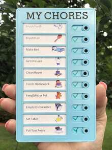 1个儿童可调节便签本，学生清单和计划板，每日待办事项清单 - 彩色 - 查看 5