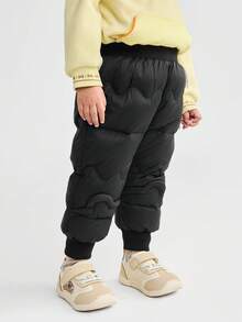 Balabala 2-25条装 男童抓绒加厚羽绒裤，男女童保暖跑步裤，冬季