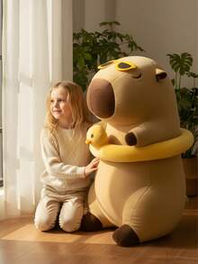 nerd hunters Olbrzymia Duża Maskotka Kapibara XXXL 100 Cm – Pluszak, Poduszka, Zabawka 3w1 - 黃色 - 查看 4