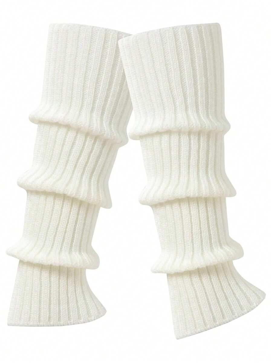 1双40cm米色/黑色/玫红色保暖腿袜搭配雪地靴日系JK风春季套装情人节礼物可直接穿可推可折