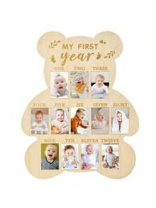 1件“我的第一个青少年里程碑相框 - 儿童木制照片展示架，12个月男孩女孩照片吊坠，完美生日礼物”，青少年配件 - 彩色 - 查看 1