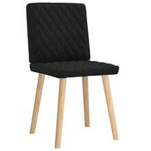vidaXL Esszimmerstühle 2 Stk. Schwarz Stoff - Black - View 4